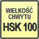 Piktogram - Wielkość chwytu: HSK 100